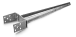 Wspornik słupa do wbijania, regulowany, 0-160x700x2x4,0 mm