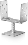 Wspornik słupa do przykręcania, regulowany, 0-160x200x4,0 mm