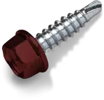 Wkręt samowiercący do łączenia blach typ OC 4,8x19mm małe wiertło z podkładką T14 RAL 3005 [OP 250]