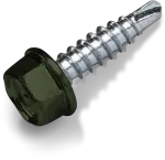 Wkręt samowiercący do łączenia blach typ OC 4,8x19mm małe wiertło z podkładką T14 RAL 6020 [OP 250]