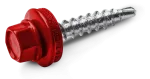 Wkręt samowiercący do konstukcji drewnianej (farmer) typ OD 4,8x35mm z podkładką T14 RAL 3000 [OP 250]