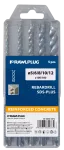 Zestaw wierteł 5,6,8,10,12x100x160 REBARDRILL SDS plus 5cz