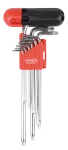 Zestaw kluczy imbusowych TORX Cr-V długie T10-T50 9cz