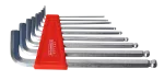 Zestaw kluczy imbusowych HEX z kulką długie Cr-V 1,5-10 mm 9cz