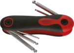 Zestaw kluczy imbusowych 2-6 mm HEX z kulką scyzoryk 6cz
