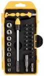Zestaw wkrętak T bity nasadki PVC box 28cz