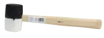 Młotek gumowy 450g trzonek drewniany biało-czarny