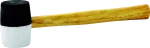 Młotek gumowy 900g trzonek drewniany biało-czarny