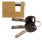 Kłódka mosiężna 90 mm extra lock antywłamaniowa