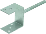 Wspornik słupa do zabetonowania, kształt U, 81x120x80x4,0 mm
