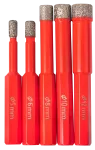 Zestaw otwornic diamentowych HEX 5, 6, 8, 10, 12mm max 3200 obr/min 5cz