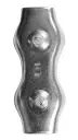 Zacisk linowy siodełkowy podwójny 2,0 mm, 4szt