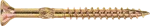R-TS Hartowany wkręt do drewna twardego 3,0x20mm łeb stożkowy napęd typu TX ocynk żółty [OP 500]