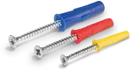 UNO Zestaw kołków uniwersalnych 5x24mm,6x28mm,8x32mm z wkrętami i hakami - opakowanie plastikowe [OP 144]
