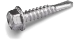Wkręt samowiercący 5,5x70mm ze stali nierdzewnej A2 do mocowania blach typ OC z podkładką S14 RAL 7016 [OP 100]