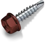 Wkręt samowiercący do łączenia blach typ OC 4,8x19mm małe wiertło z podkładką T14 RAL 3009 [OP 250]