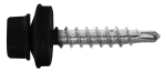 Wkręt samowiercący do konstukcji drewnianej (farmer) typ OD 4,8x35mm z podkładką T14 RAL 8022 [OP 250]