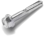 Wkręt samowiercący do mocowania blach typ ON 5,5x38mm z podkładką T14 RAL 8019 [OP 100]