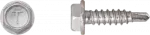 Wkręt samowiercący do łączenia blach typ OC 4,8x16mm małe wiertło z podkładką T14 RAL 9010 [OP 250]