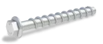 R-HLX Wkręt do betonu hartowany indukcyjnie 6/7,9x75 mm łeb heksagonalny z kołnierzem w ocynku płatkowym [OP 100]