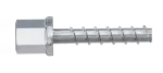 R-HLX Wkręt do betonu hartowany indukcyjnie 8/10,4x70 mm z gwintem wewnętrznym M10 w ocynku galwanicznym [OP 100]