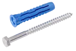 4ALL Kołek uniwersalny 10x50mm z wkrętem A2 6,0x80mm [OP 4]