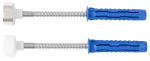 KPM Mocowanie do WC z 4ALL 10x50mm z wkrętem A2 6x80mm z białym i srebrnym kapturkiem [OP 2]