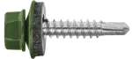 Wkręt samowiercący do mocowania blach typ OC 6,3x25mm z podkładką T19 RAL 6010 [OP 200]