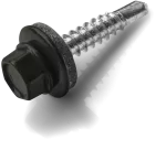 Wkręt samowiercący do mocowania blach typ OC 6,3x25mm z podkładką T19 RAL 6021 [OP 200]