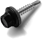 Wkręt samowiercący do mocowania blach typ OC 6,3x25mm z podkładką T19 RAL 9006 [OP 200]