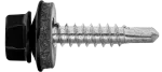 Wkręt samowiercący do mocowania blach typ OC 6,3x25mm z podkładką T19 RAL 9006 [OP 200]