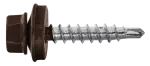 Wkręt farmerski blacha do drewna od 4,8x35 mm z podkładką T14 RAL 8017 [OP 250]
