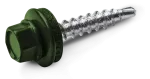 Wkręt samowiercący do konstrukcji drewnianej (farmer) typ OD 4,8x35mm z podkładką T14 RAL 6010 [OP 4 kg]