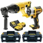 DEWALT ZESTAW COMBO 18V DCK2023M2T (DCH133, DCF787) 2x4,0Ah