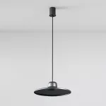 OTI A4 LED SLM PremiumWhite, L09, wisząca, 1280lm/24D/930, przewód czarny guma, czarny głęboki (mat struktura) RAL 9005