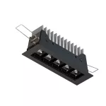 DENON LED 5/B wpust stropowy 12,3W/1500lm/12D/940, czarny głęboki (mat struktura) RAL 9005