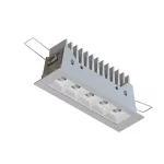 DENON LED 5/W wpust stropowy 12,3W/1500lm/12D/940, srebrny aluminiowy (mat struktura) RAL 9006