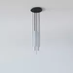 NER PANEL ZBE11 LA211 wisząca, max. 11x2,5, G9, 230V, przewód czarny, kolor srebra (gładki mat-963)