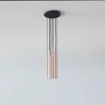 NER PANEL ZBK11 LA211 wisząca, max. 11x2,5, G9, 230V, przewód czarny, kolor miedzi (gładki mat-961)