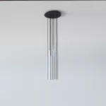 NER PANEL ZBK11 LA211 wisząca, max. 11x2,5, G9, 230V, przewód czarny, kolor srebra (gładki mat-963)