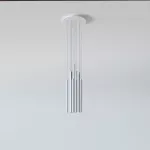 NER PANEL ZBK11 LA211 wisząca, max. 11x2,5, G9, 230V, przewód transparentny, kolor srebra (gładki mat-963)