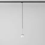 Cotton Track fi100 200mm, max.1x1.9W, G9, 230V, srebrny aluminiowy (mat) RAL 9006, przewód czarny