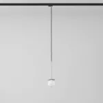 Cotton Track fi100 250mm, max.1x1.9W, G9, 230V, srebrny aluminiowy (mat) RAL 9006, przewód czarny
