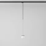 Cotton Track fi100 500mm, max.1x1.9W, G9, 230V, srebrny aluminiowy (mat) RAL 9006, przewód czarny