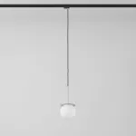 Cotton Track fi160 200mm, max.1x4.8W, G9, 230V, srebrny aluminiowy (mat struktura) RAL 9006, przewód czarny