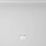 Cotton Track fi160 300mm, max.1x4.8W, G9, 230V, srebrny aluminiowy (mat struktura) RAL 9006, przewód transparentny