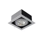 MARA P1Ah AR111 wpust stropowy max. 1x60W, G53, 12V, srebrny aluminiowy (mat struktura) RAL 9006