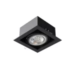 MARA P1Ah AR111 wpust stropowy max. 1x60W, G53, 12V, czarny głęboki (mat struktura) RAL 9005