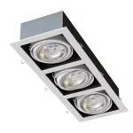 MARA P3Ch AR111 wpust stropowy max. 3x60W, G53, 12V, biały sygnałowy (mat struktura) RAL 9003