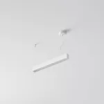 CLEOLine-1 573mm wisząca DIRECT, Micro Pryzma, LED PHILIPS LV 13W/2200lm/940, 230V, biały sygnałowy (mat struktura) RAL 9003